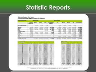 Statistic Reports
 