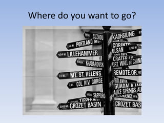 Where do you want to go?
 