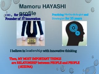 CEO , for 18 years
Founder of IT innovation
Practicing Methodologist and
Strategist for 35 years
I believe in leadership w...