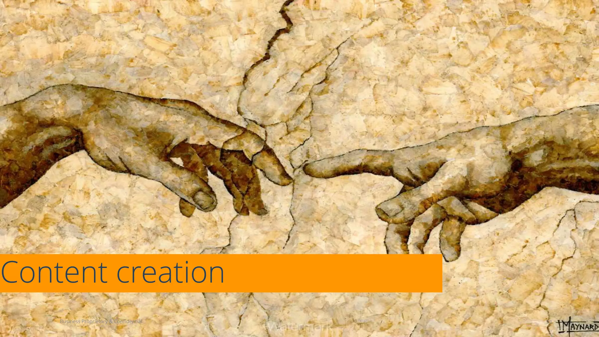 Content creation
33Business Proprietary & Confidential
 