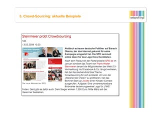 5. Crowd-Sourcing: aktuelle Beispiele
 