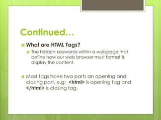 HTML - part 1 | PDF