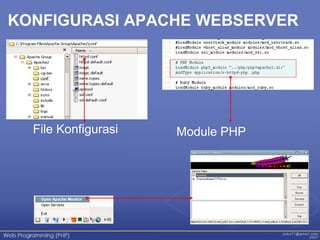 KONFIGURASI APACHE WEBSERVER
File Konfigurasi Module PHP
 