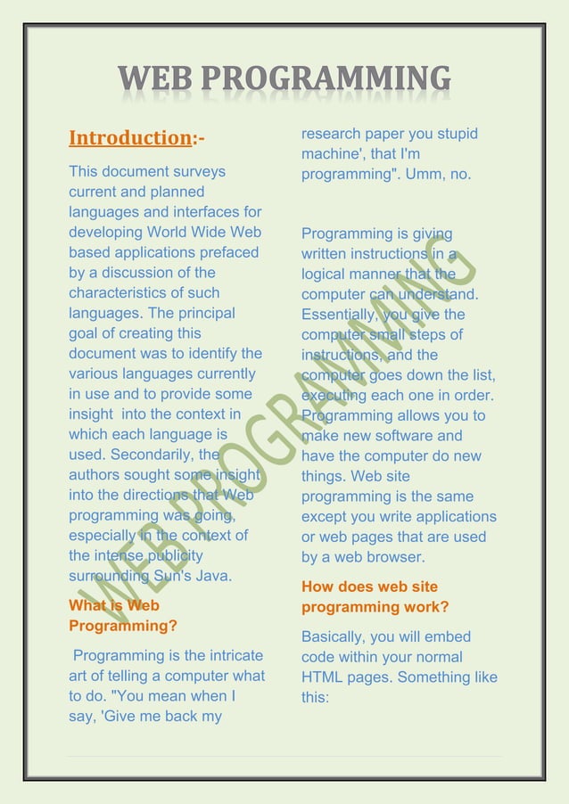 Web programming by kiran and team | PDF