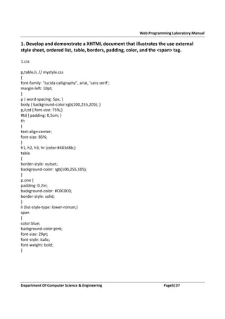 Web programming manual | PDF