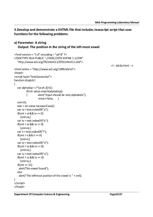 Web programming manual