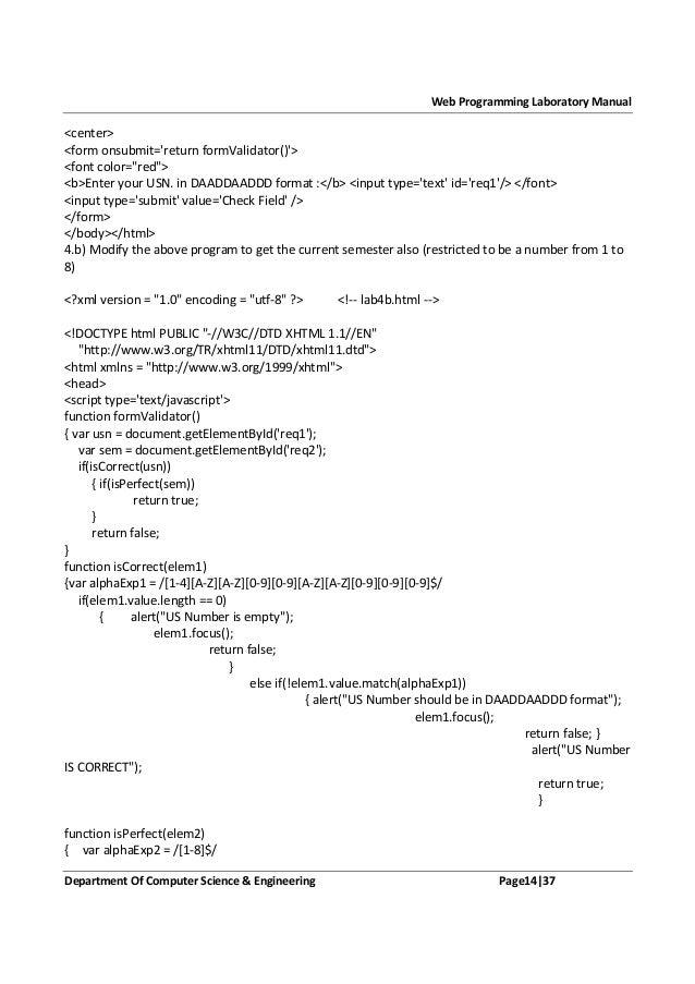 Web programming manual