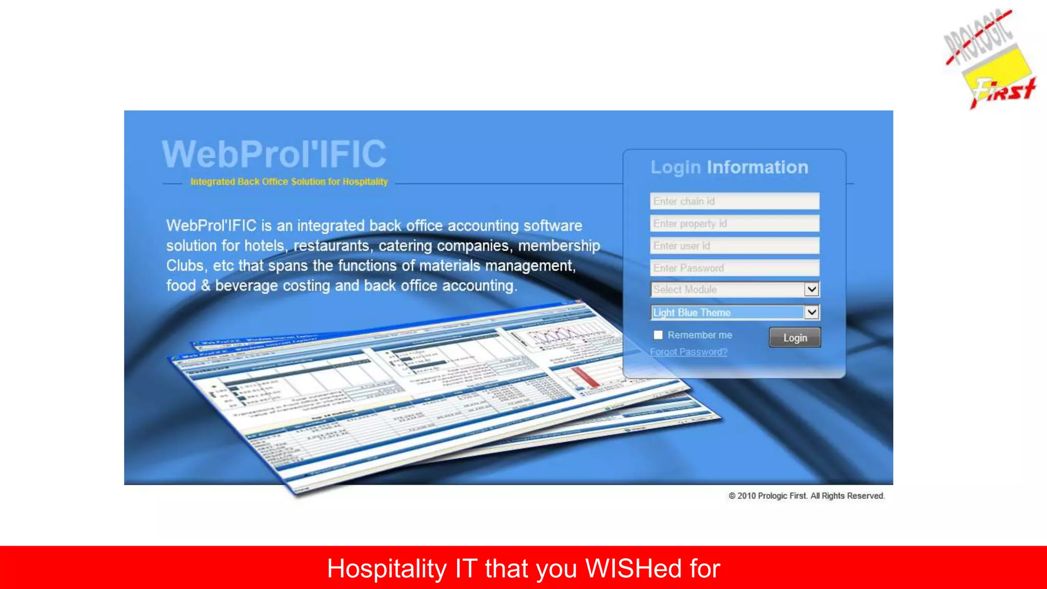 Prologic Software Web Prol'IFIC - Materials, Costing and Accounting Software for hotels ...