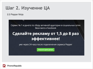 Шаг 2. Изучение ЦА
2.3 Pepper Ninja
 