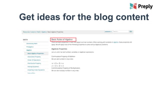 Get ideas for the blog content
 