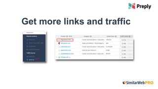 Get more links and traffic
 