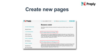 Create new pages
 