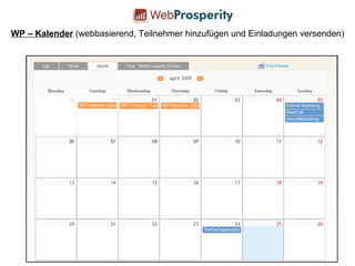 WP – Kalender  (webbasierend, Teilnehmer hinzufügen und Einladungen versenden) 