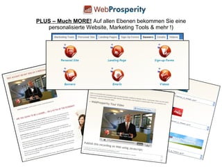 PLUS – Much MORE!  Auf allen Ebenen bekommen Sie eine personalisierte Website, Marketing Tools & mehr !) 