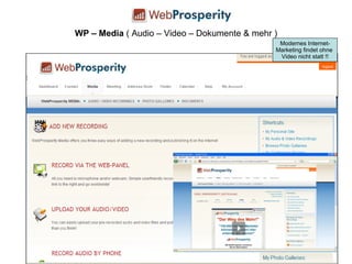WP – Media  ( Audio – Video – Dokumente & mehr ) Modernes Internet- Marketing findet ohne  Video nicht statt !! 