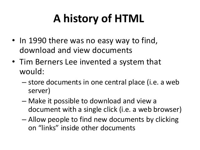 A Brief History of Web publishing from HTML to WordPress A Brief History of Web publishing from HTML to WordPress