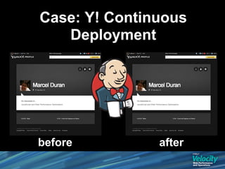 Case: Y! Continuous
   Deployment




before         after
 