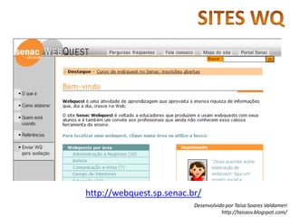 SEÇÕES WQ5. AvaliaçãoNa seção Avaliação, o aluno deve ser informado sobre como o seu desempenho será avaliado e em que casos a verificação será individual ou coletiva.O gabarito de avaliação abaixo pode ser usado pelo professor para montar essa seção. O que aparece na tabela são instruções do que o professor deve escrever em cada coluna: