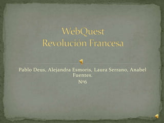 Pablo Deus, Alejandra Esmoris, Laura Serrano, Anabel
Fuentes.
Nº6
 