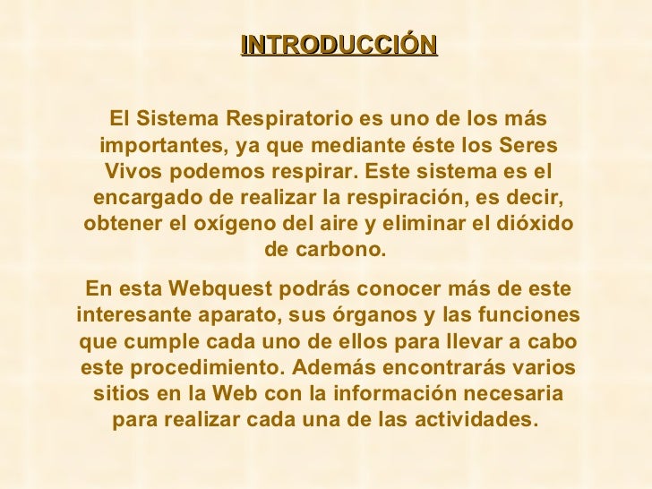WEB QUEST SISTEMA RESPIRATORIO