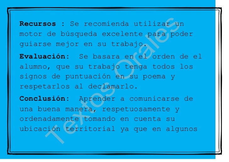 Textos Orales