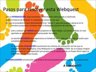 Webquest historia-de-internet | PPS