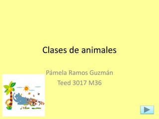 Clases de animales
Pámela Ramos Guzmán
Teed 3017 M36
 