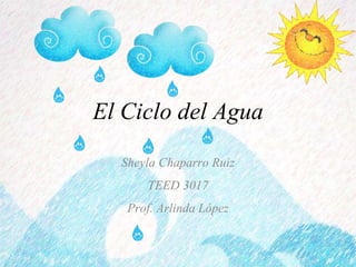 El Ciclo del Agua
Sheyla Chaparro Ruiz
TEED 3017
Prof. Arlinda López
 