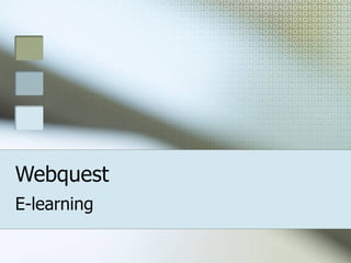 Webquest E-learning 