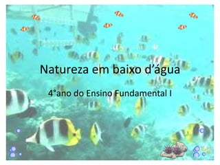 Natureza em baixo d’água
 4°ano do Ensino Fundamental I
 