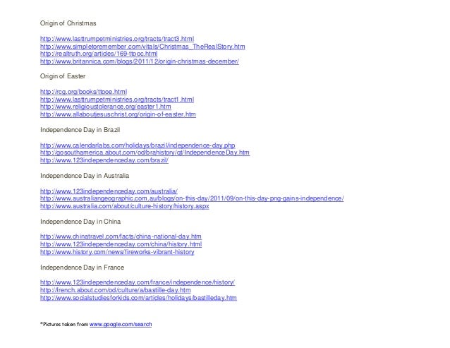 Webquest Celebrations Around The World