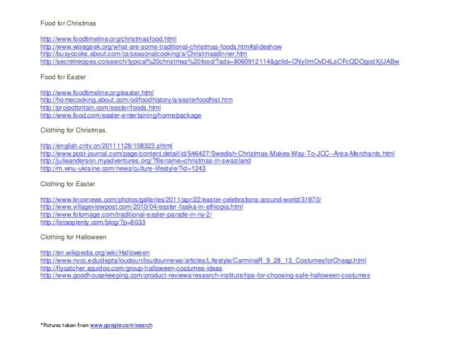 Webquest Celebrations Around The World