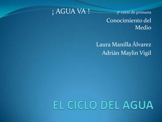¡ AGUA VA !               3º curso de primaria                                                    Conocimiento del Medio                                                    Laura Manilla Álvarez                                                    Adrián MaylinVigil EL CICLO DEL AGUA 