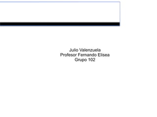 Componentes de una webquest



                   Julio Valenzuela
               Profesor Fernando Elisea
                      Grupo 102
 