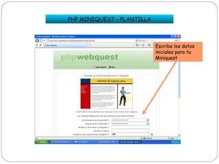 Webquest con php webquest