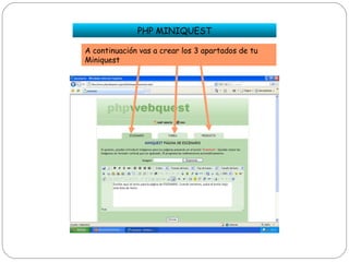 Webquest con php webquest