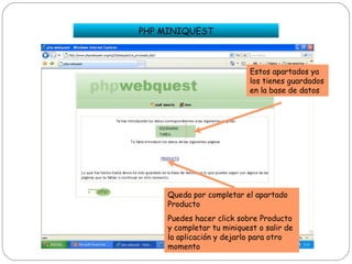 Webquest con php webquest