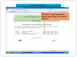 Webquest con php webquest