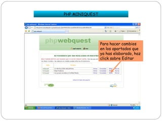Webquest con php webquest