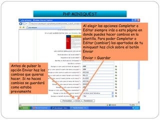 Webquest con php webquest