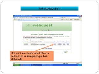 Webquest con php webquest