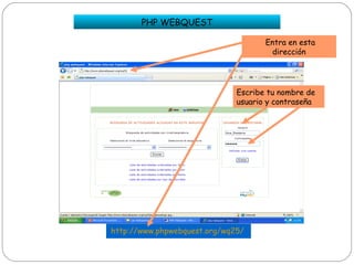 Webquest con php webquest