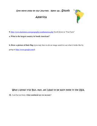 Webquest: Seven Continents