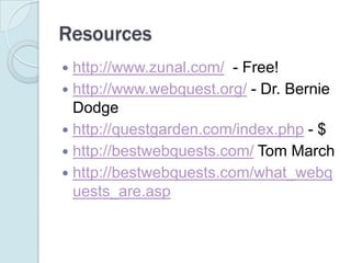 WebQuest Quick Start | PPT