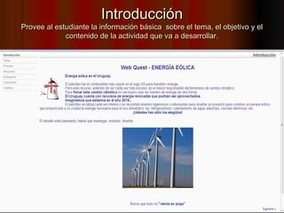Introducción
Provee al estudiante la información básica sobre el tema, el objetivo y el
             contenido de la actividad que va a desarrollar.
 