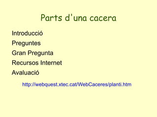 Parts d'una cacera Introducció 