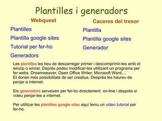 Avaluació??? Parts d'una cacera Aplicació didàctica de les caceres 