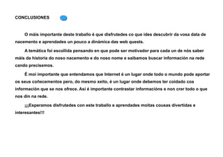 Web quests nomes_nacemento