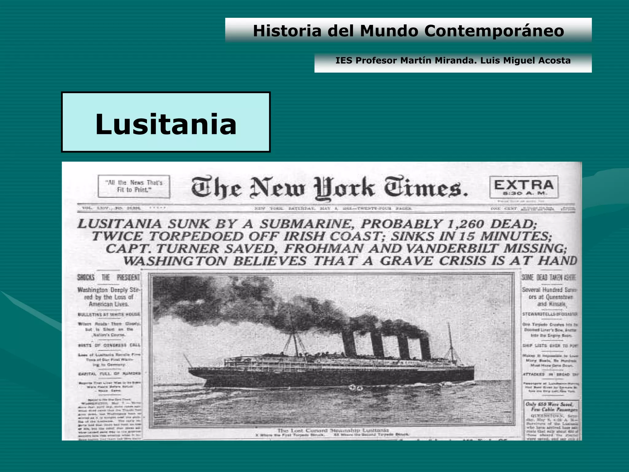 Historia del Mundo Contemporáneo
                    IES Profesor Martín Miranda. Luis Miguel Acosta




Lusitania
 