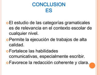 Categorias Gramaticales